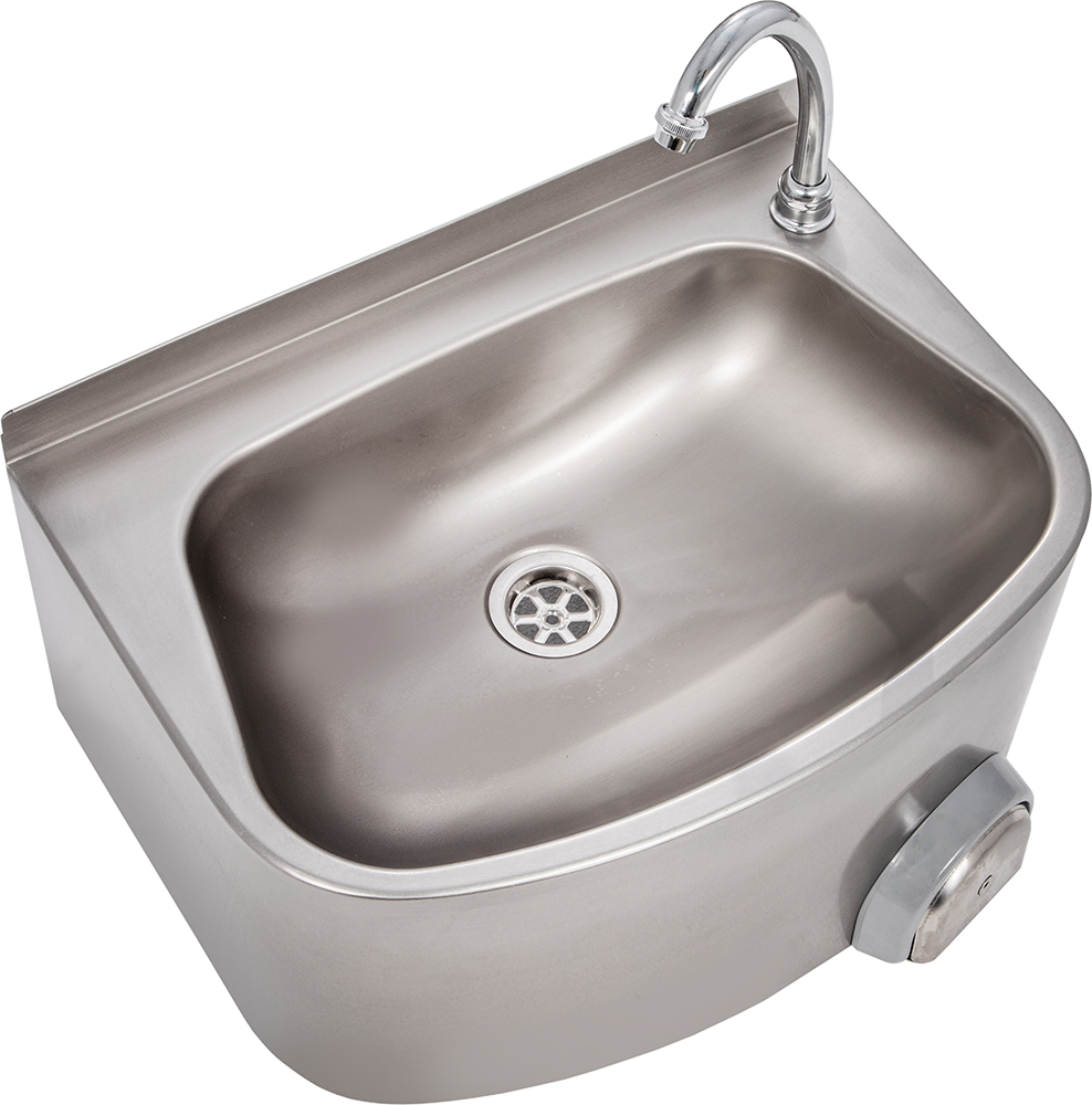 KBS Gastrotechnik Handwaschbecken halbrunde Form BxTxH 48x35x22cm