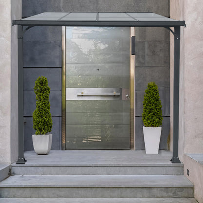 Home Deluxe Vordach Haustür CUBIS L - 294 x 150 cm Anthrazit