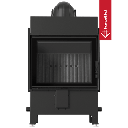Kratki Kamineinsatz aus Stahl KRATKI LUCY 12 kW Ø 200 schwarz Verkleidung