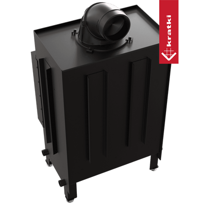 Kratki Kamineinsatz aus Stahl KRATKI LUCY 12 kW Ø 200 schwarz Verkleidung