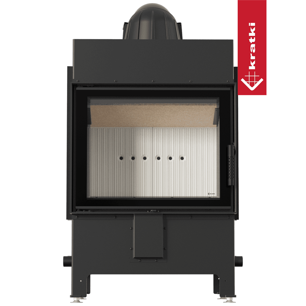 Kratki Kamineinsatz aus Stahl KRATKI LUCY 12 kW Ø 200 mit Türfeder
