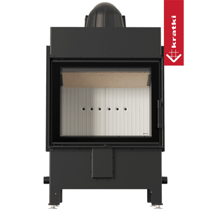 Kratki Kamineinsatz aus Stahl KRATKI LUCY 12 kW Ø 200 mit Türfeder