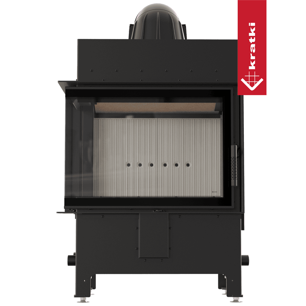Kratki Kamineinsatz aus Stahl KRATKI LUCY links 12 kW Ø 200 mit Türfeder