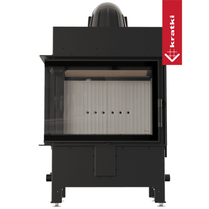 Kratki Kamineinsatz aus Stahl KRATKI LUCY links 12 kW Ø 200 mit Türfeder