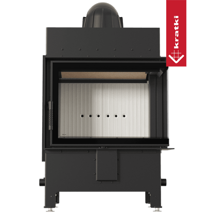 Kratki Kamineinsatz aus Stahl KRATKI LUCY rechts 12 kW Ø 200 mit Türfeder