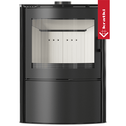 Kratki Kachelofen aus Stahl KRATKI AB S/2 Ø 150 10 kW schwarz Kachel