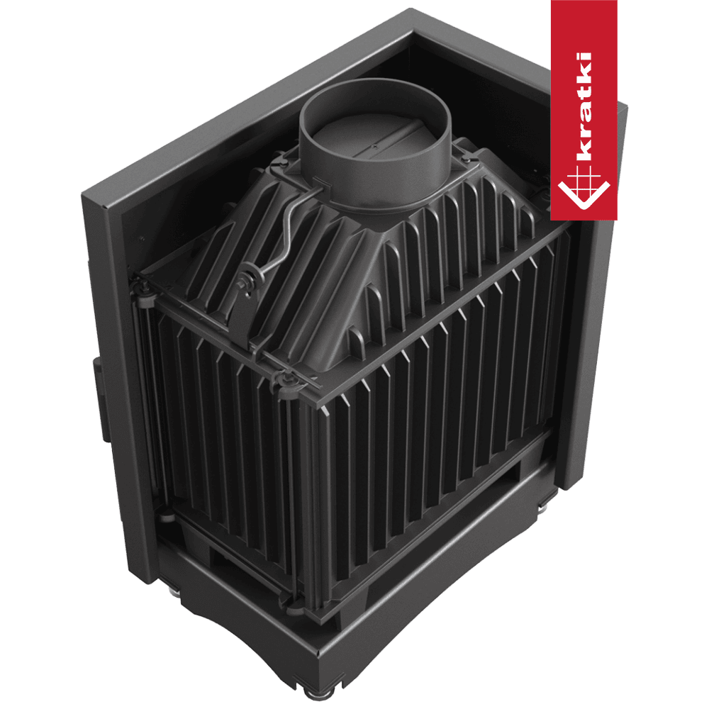 Kratki Kamineinsatz Gusseisen KRATKI MAJA DECO links 8 kW Ø 150