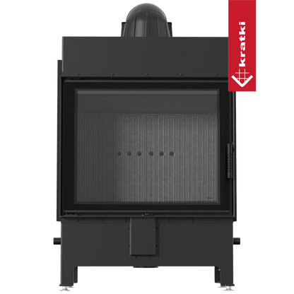 Kratki Kamineinsatz aus Stahl KRATKI LUCY 15 kW Ø 200 schwarz Verkleidung