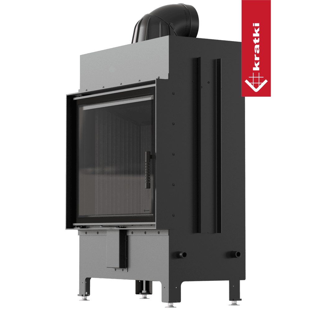 Kratki Kamineinsatz aus Stahl KRATKI LUCY 15 kW Ø 200 schwarz Verkleidung