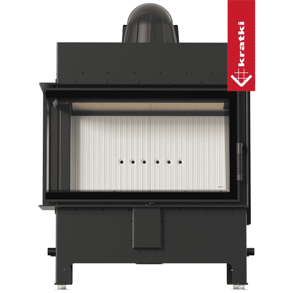 Kratki Kamineinsatz aus Stahl KRATKI LUCY links 14 kW Ø 200 mit Türfeder