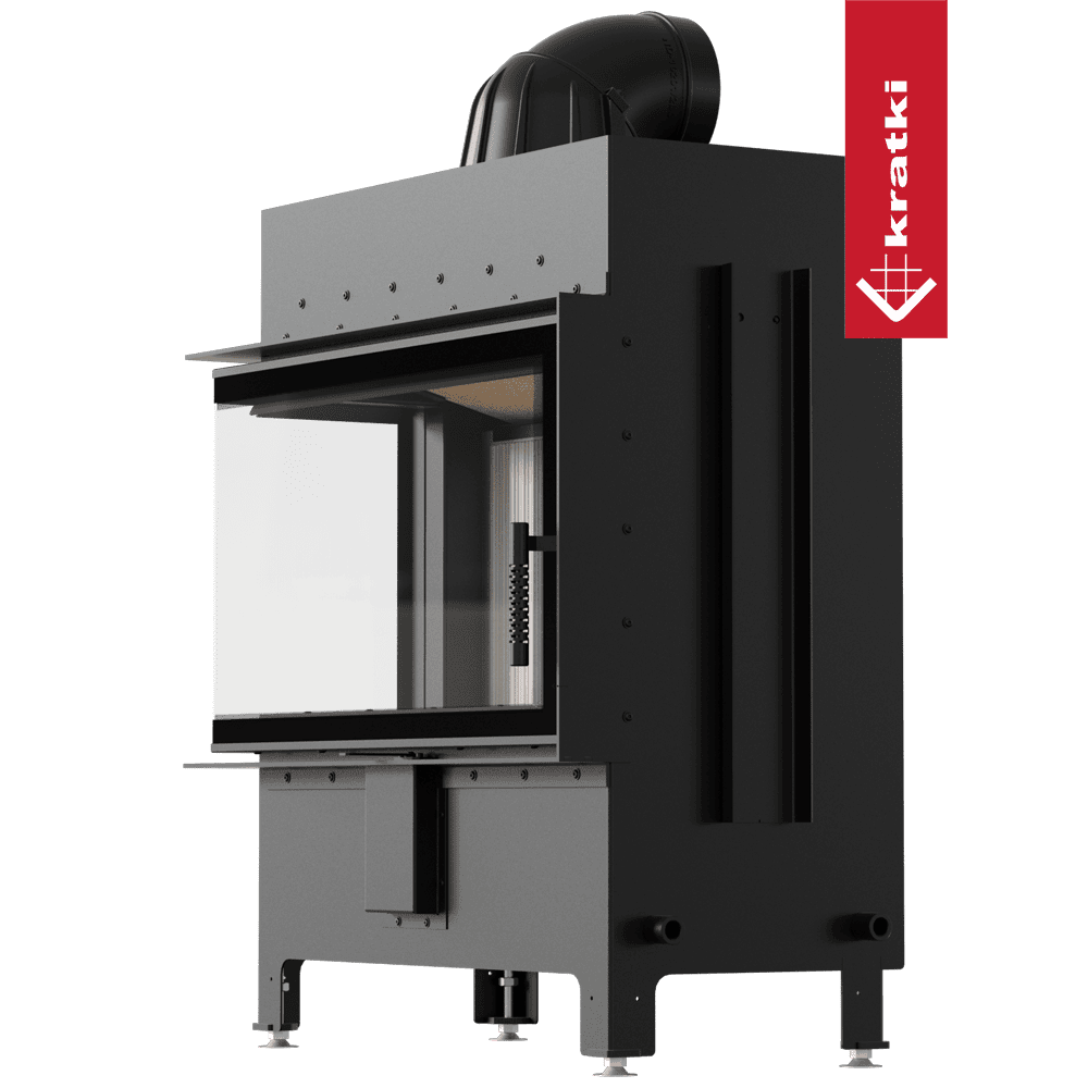Kratki Kamineinsatz aus Stahl KRATKI LUCY links 14 kW Ø 200 mit Türfeder