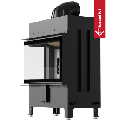 Kratki Kamineinsatz aus Stahl KRATKI LUCY links 14 kW Ø 200 mit Türfeder