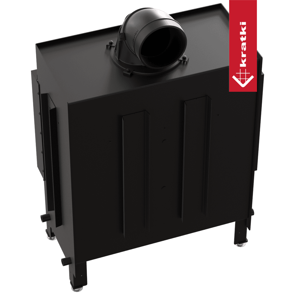 Kratki Kamineinsatz aus Stahl KRATKI LUCY links 14 kW Ø 200 mit Türfeder