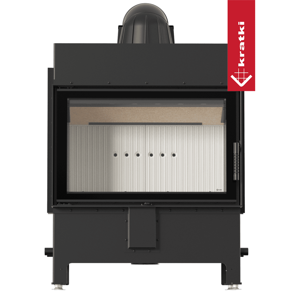 Kratki Kamineinsatz aus Stahl KRATKI LUCY 14 kW Ø 200 mit Türfeder