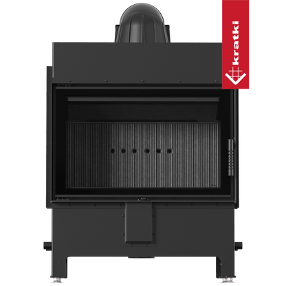 Kratki Kamineinsatz aus Stahl KRATKI LUCY 14 kW Ø 200 schwarz Verkleidung mit Türfeder