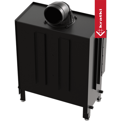 Kratki Kamineinsatz aus Stahl KRATKI LUCY 14 kW Ø 200 schwarz Verkleidung mit Türfeder