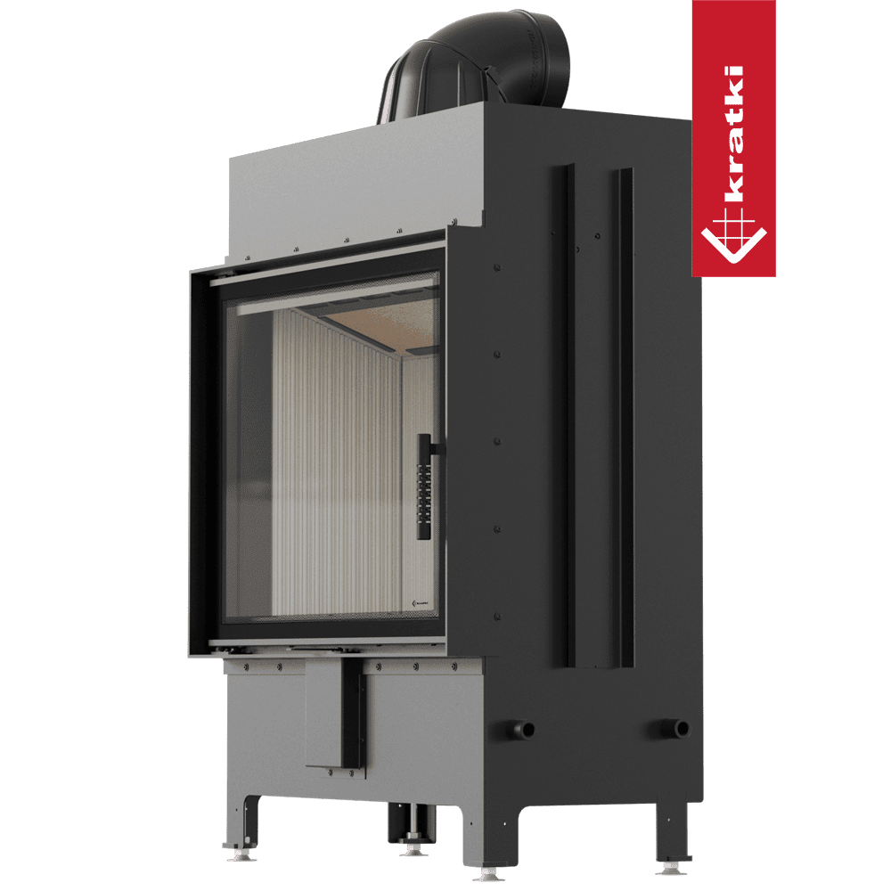 Kratki Kamineinsatz aus Stahl KRATKI LUCY 15 kW Ø 200 mit Türfeder