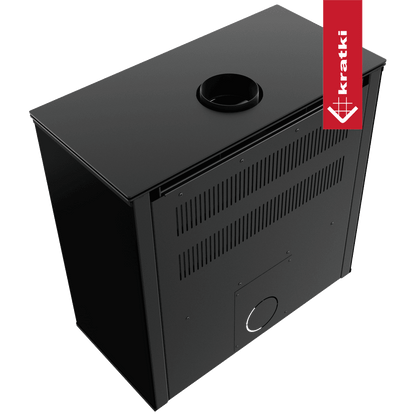 Kratki Kaminofen aus Stahl KRATKI JUNO 12 kW Ø 160 schwarzes Paneel