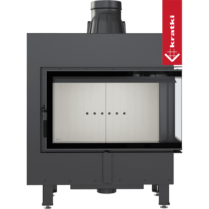 Kratki Kamineinsatz aus Stahl KRATKI LUCY rechts 14 kW Ø 200