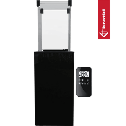Kratki Terrassenheizer Patio Glas schwarz automatische Steuerung 8,2kW
