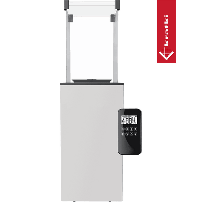Kratki Terrassenheizer Patio Glas weiß automatische Steuerung 8,2kW