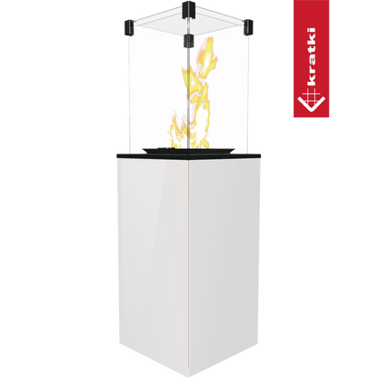 Kratki Terrassenheizer Patio Glas weiß manuelle Steuerung 8,2kW