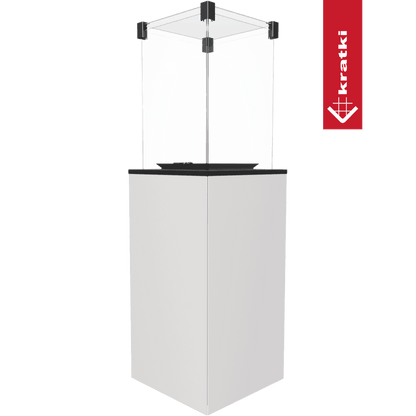 Kratki Terrassenheizer Patio Glas weiß manuelle Steuerung 8,2kW