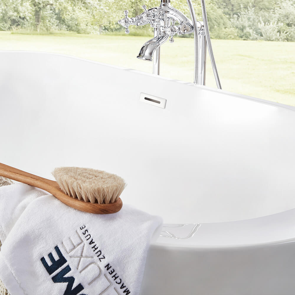 Home Deluxe Freistehende Badewanne CODO - 170 x 80 cm Weiß