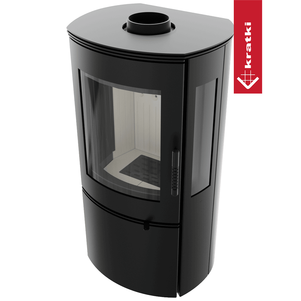 Kratki Kaminofen aus stahl KRATKI FALCON VIEW Ø 150 10 kW