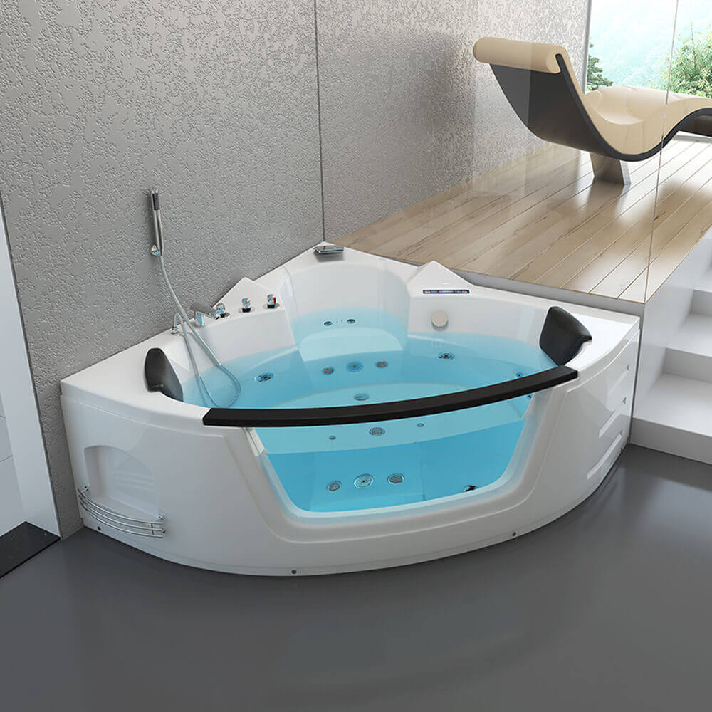 Home Deluxe Whirlpool Badewanne mit Lichttherapie LAGUNA L - 157 x 157 cm