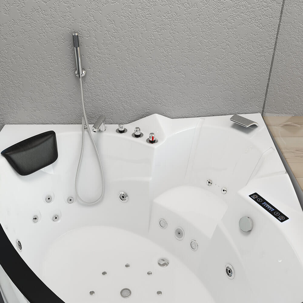 Home Deluxe Whirlpool Badewanne mit Lichttherapie LAGUNA L - 157 x 157 cm