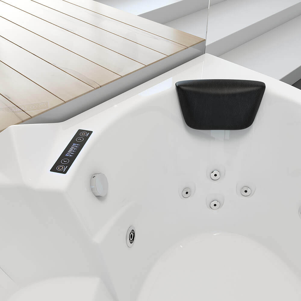Home Deluxe Whirlpool Badewanne mit Lichttherapie LAGUNA L - 157 x 157 cm