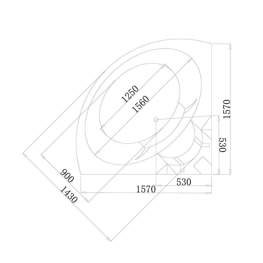 Home Deluxe Whirlpool Badewanne mit Lichttherapie LAGUNA L - 157 x 157 cm