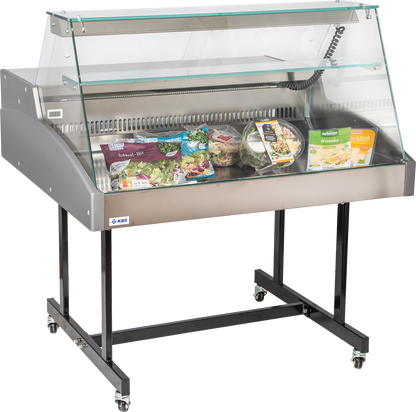 KBS Gastrotechnik Mehrzweckvitrine Super 1250 mit geradem Glasaufbau