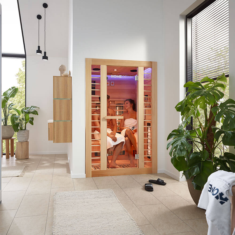 Home Deluxe Infrarotkabine REDSUN DELUXE PLUS M - 120 x 105 cm für 2 Personen