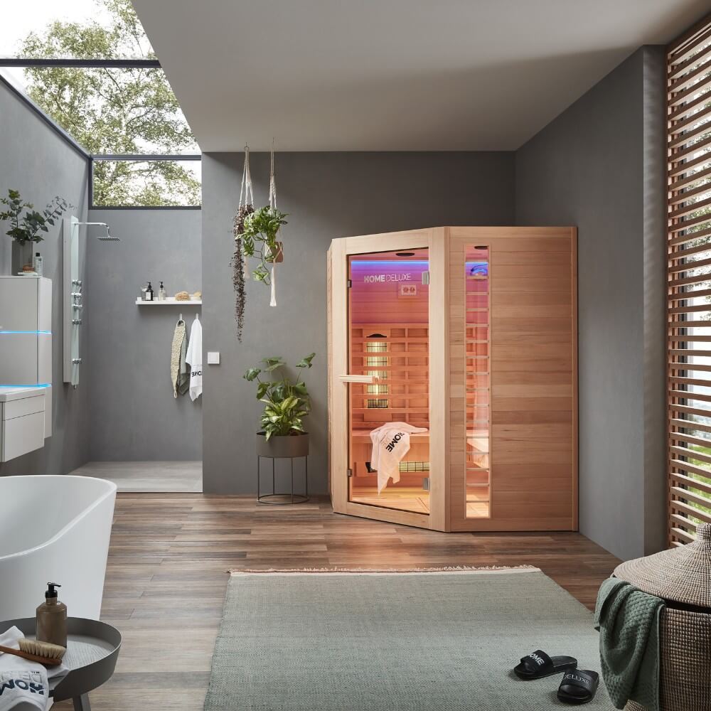 Home Deluxe Infrarotkabine REDSUN DELUXE XXL - 150 x 150 cm für 4 Personen