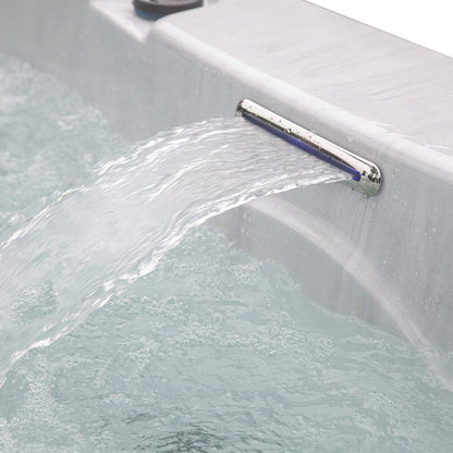 Home Deluxe Outdoor Whirlpool WHITE MARBLE PURE - 210 x 160 cm für 3 Personen