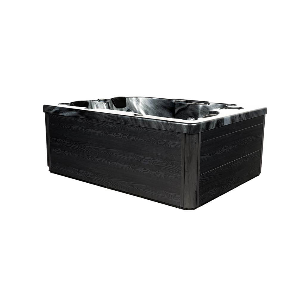 Home Deluxe Outdoor Whirlpool BLACK MARBLE PURE - 210 x 160 cm für 3 Personen