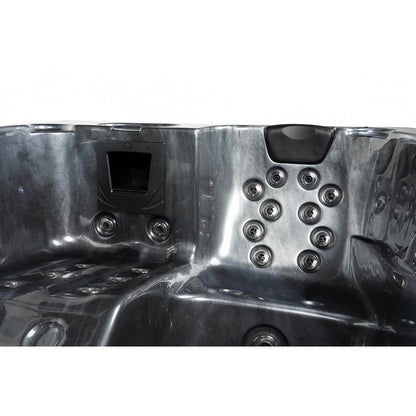 Home Deluxe Outdoor Whirlpool BLACK MARBLE PURE - 210 x 160 cm für 3 Personen