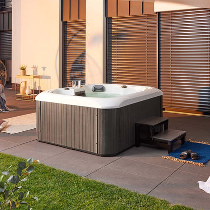 Home Deluxe Outdoor Whirlpool mit Treppe und Thermoabdeckung SEA STAR 180 x 160 cm 4 Personen