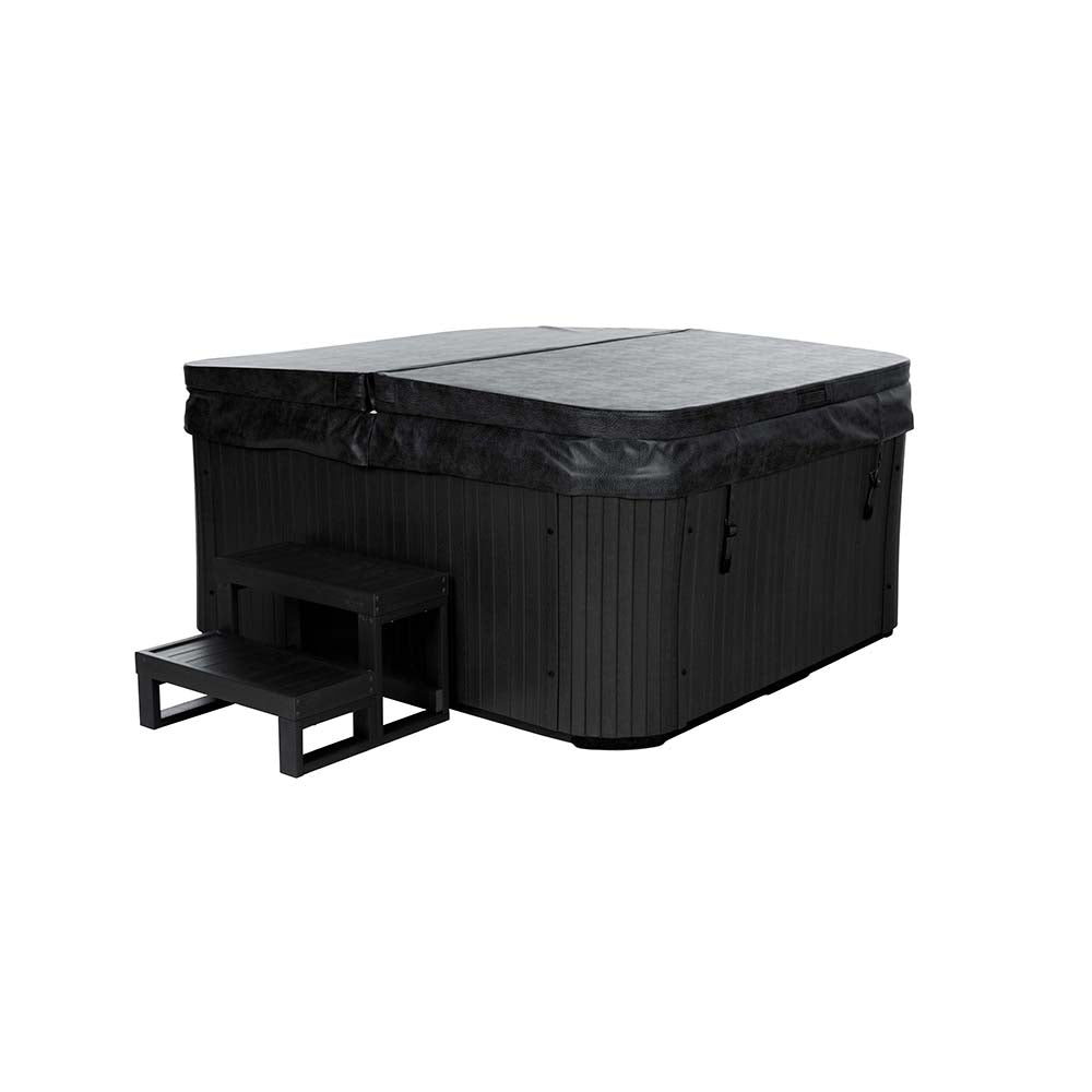 Home Deluxe Outdoor Whirlpool mit Treppe und Thermoabdeckung SEA STAR 180 x 160 cm 4 Personen