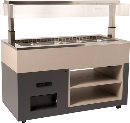 KBS Gastrotechnik Salabtbar, Frühstücksbuffet Isola 4 M VT stille Kühlung 4x GN 1/1