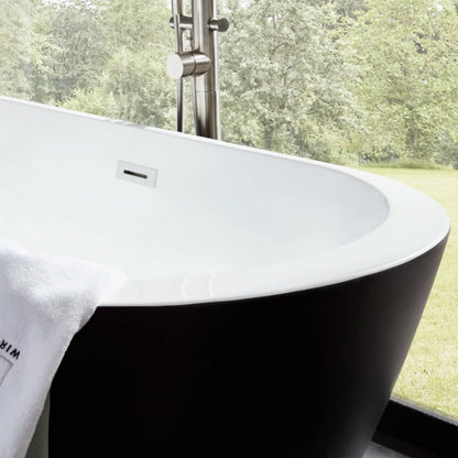 Home Deluxe Freistehende Badewanne CODO - 170 x 80 cm Schwarz