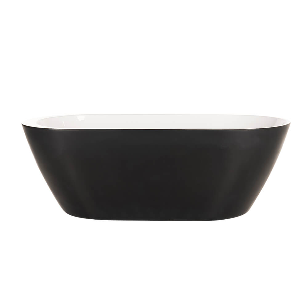 Home Deluxe Freistehende Badewanne CODO - 170 x 80 cm Schwarz