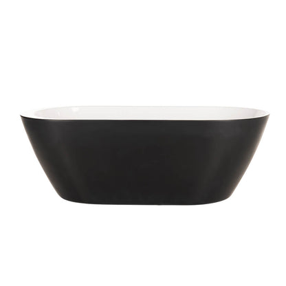 Home Deluxe Freistehende Badewanne CODO - 170 x 80 cm Schwarz