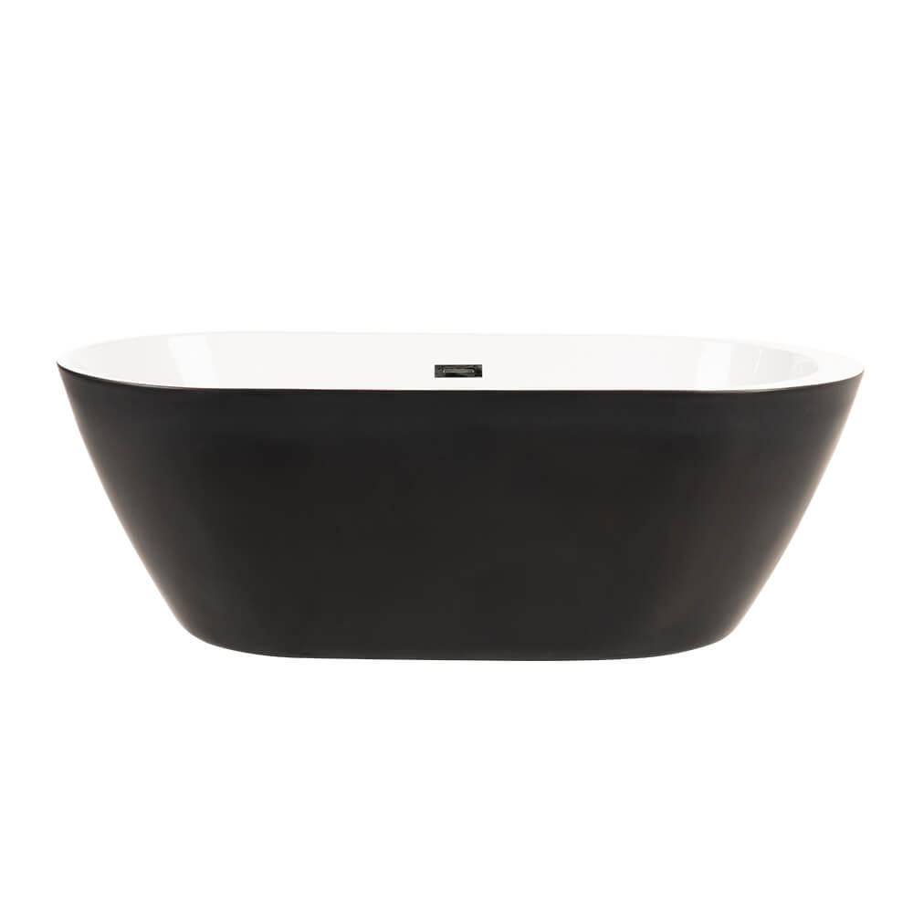 Home Deluxe Freistehende Badewanne CODO - 170 x 80 cm Schwarz
