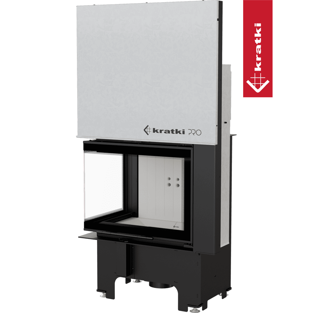 Kratki Kamineinsatz aus Stahl KRATKI VNL 610/430 9 kW Ø 200 mit Schiebetür