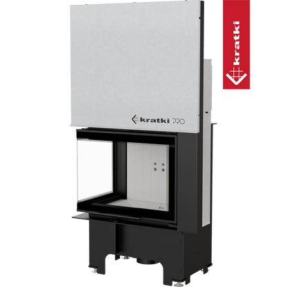 Kratki Kamineinsatz aus Stahl KRATKI VNL 610/430 9 kW Ø 200 mit Schiebetür