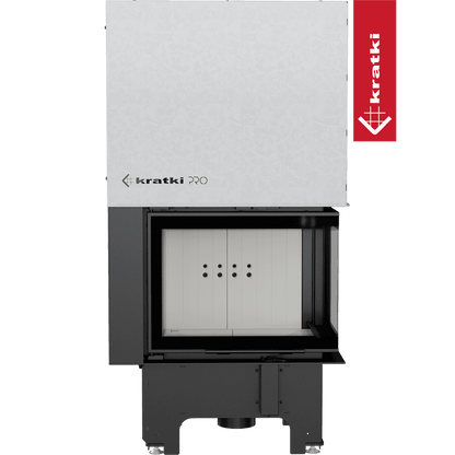 Kratki Kamineinsatz aus Stahl KRATKI VNP 610/430 9 kW Ø 200 mit Schiebetür