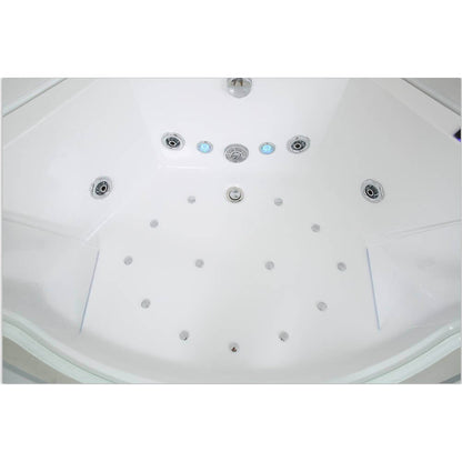 Home Deluxe Whirlpool Badewanne mit Lichttherapie ATLANTIC L 140 x 140 cm